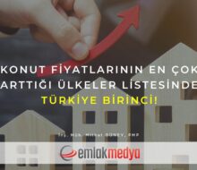 Konut fiyatlarının en çok arttığı ülkeler listesinde Türkiye birinci!